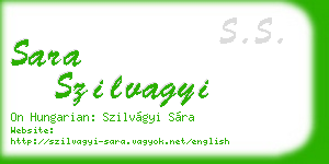 sara szilvagyi business card