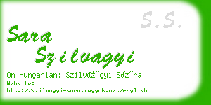 sara szilvagyi business card